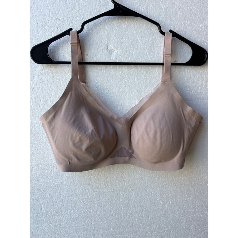Honeylove Crossover Wireless Support Bra Seamless Mesh Inset Lift Bralette